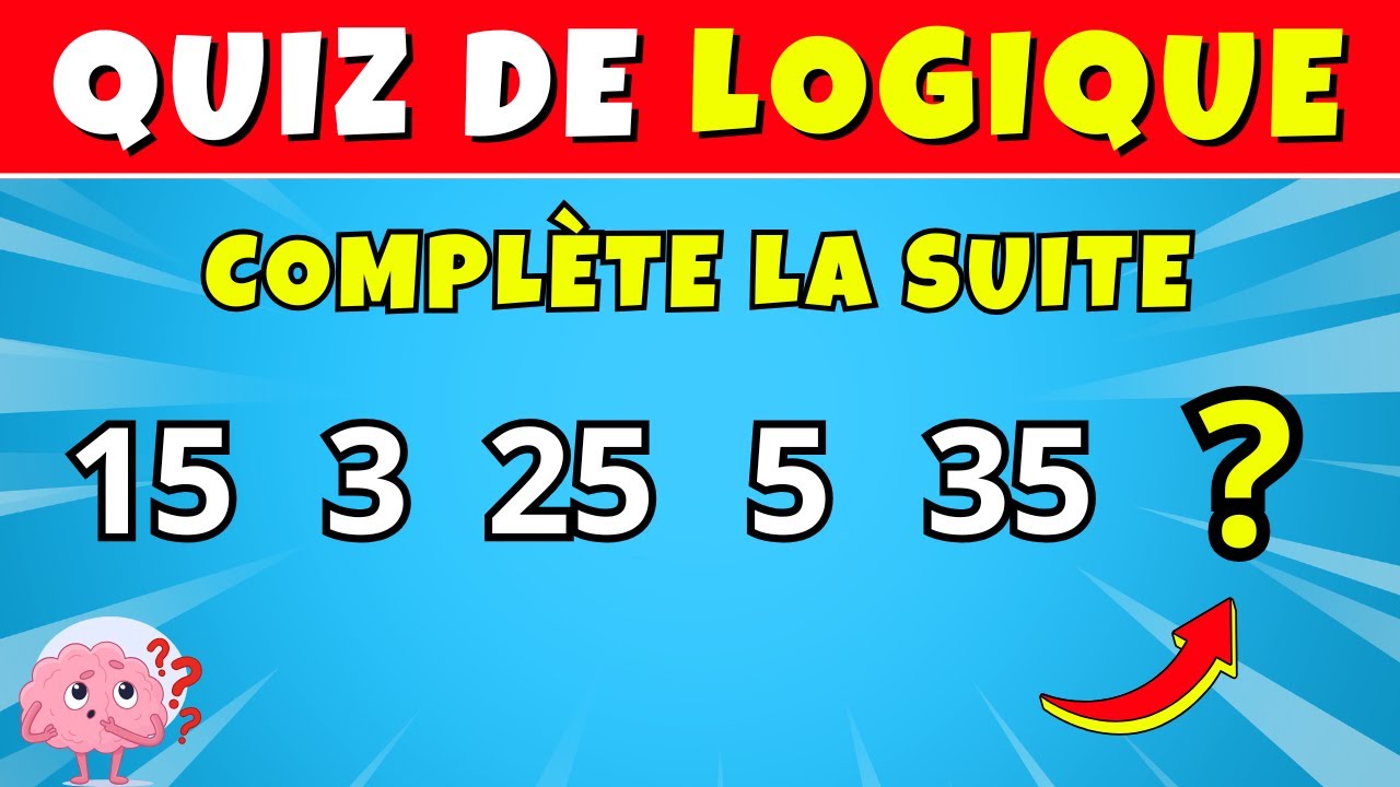 TEST de LOGIQUE: Suite Numérique & Suite de nombre 🔢 TEST PSYCHOTECHNIQUE #testdelogique #testdeqi