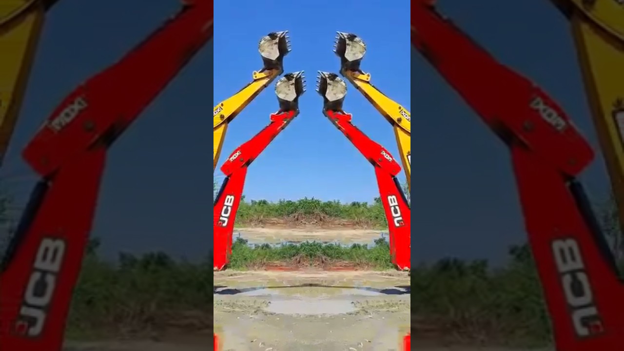 2 CRAZY COLOUR JCB VIDEO  💯😎 ##jcb #jcbvideo #tractor #excavator #bulldozer #backhoe #cat #dj #case