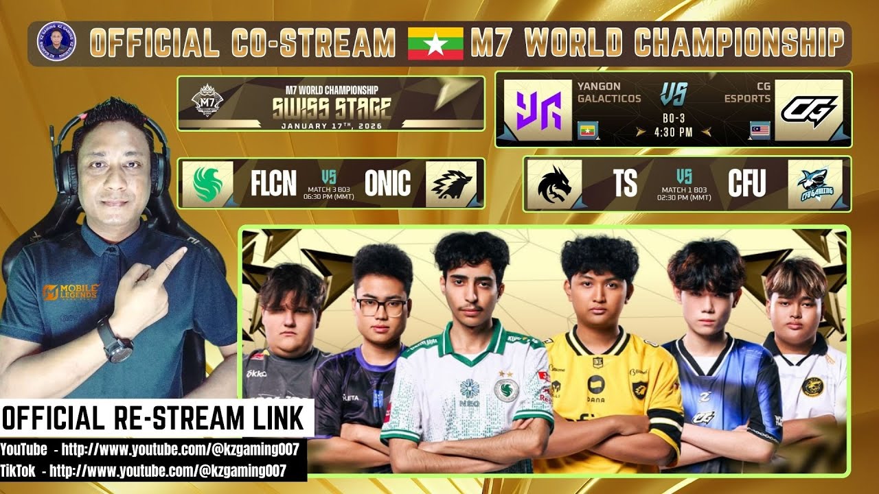 YG 🇲🇲 Vs CG 🇲🇾 Game 1🔴OFFICIAL CO-STREAM LIVE | SWISS STAGE DAY 7 | M7 World Championship | 🇲🇲