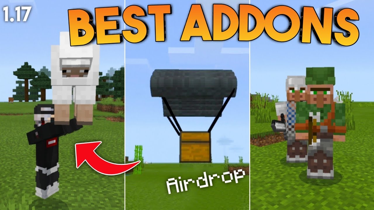 6 BEST Addons For Minecraft PE & Bedrock Edition 1.17 | MCPE Survival Mods |