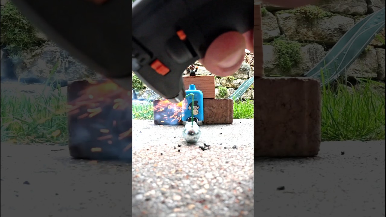 cannon vs. vape #experiment #pyro #shorts #fireworks #trending