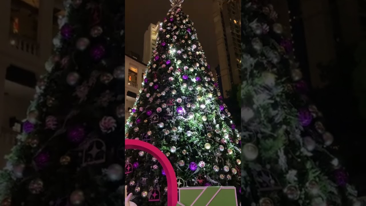 Lighting the Christmas tree at Tai Kwun, Hong Kong, 1 December 2022.