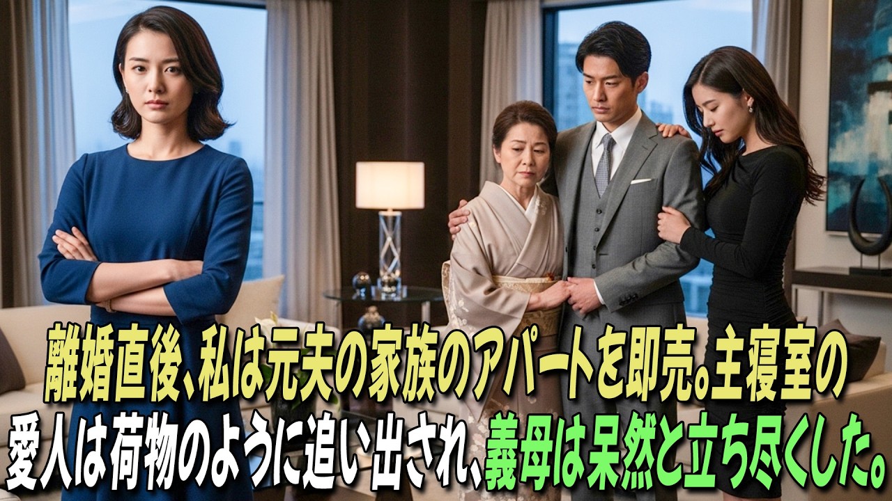 😳離婚後、私はアパート🏠を売り、夫の家族を追い出した。💥義母は呆然として立っていた。