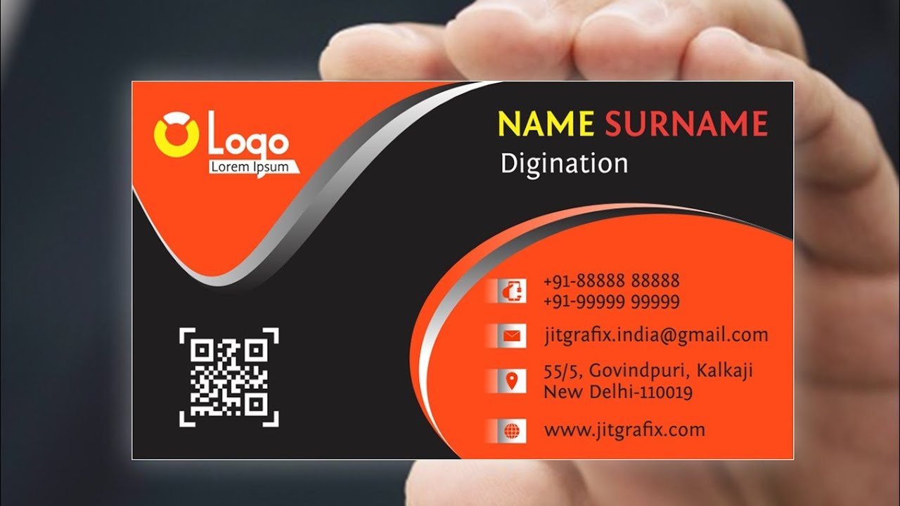 Professional Business Card New Design in Coreldraw~Creative visiting card design latest tutorial