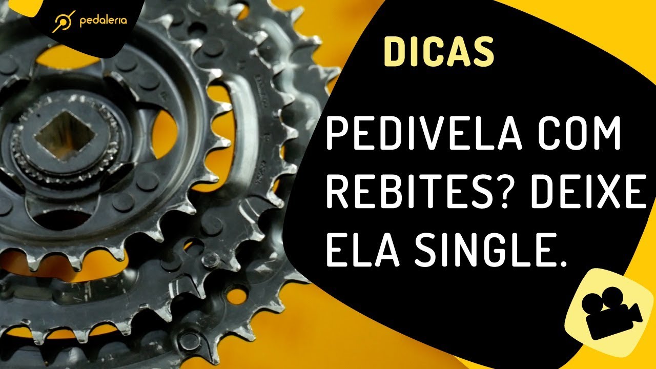 Como transformar uma pedivela com coroas rebitadas em coroa única. Pedaleria
