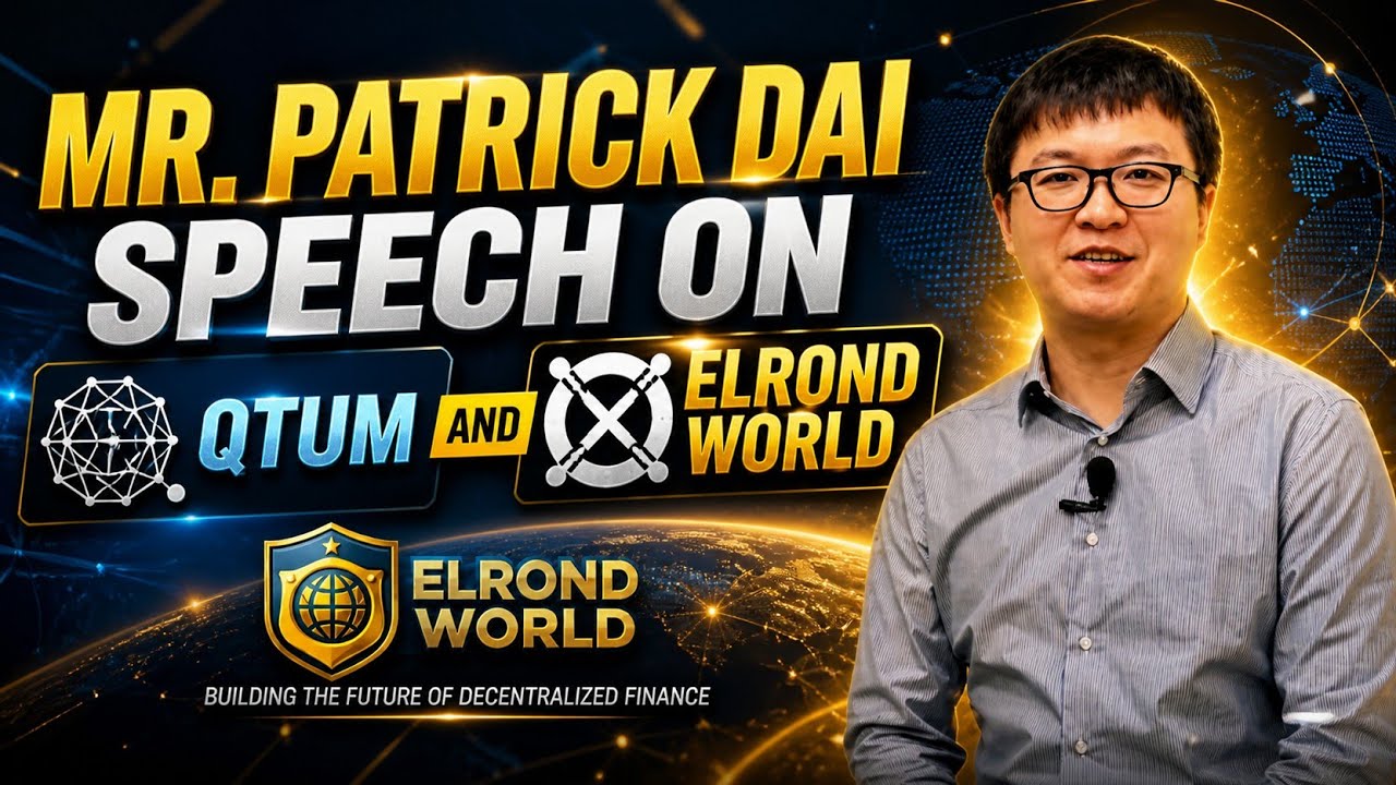 MR. PATRICK DAI SMALL SPEECH ON QTUM COIN !! #ELRONDWORLD19 #cryptocurrency #viral 🔥🔥🔥
