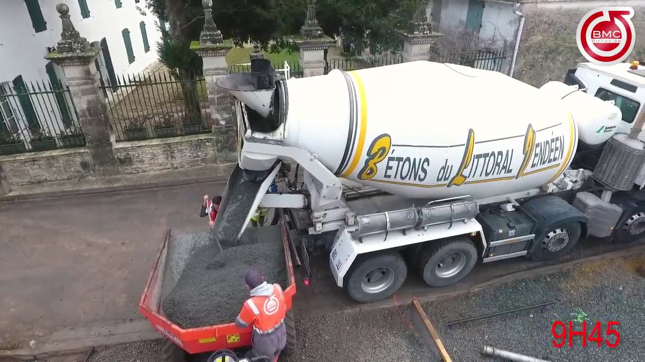 Béton drainant matricé 250m²