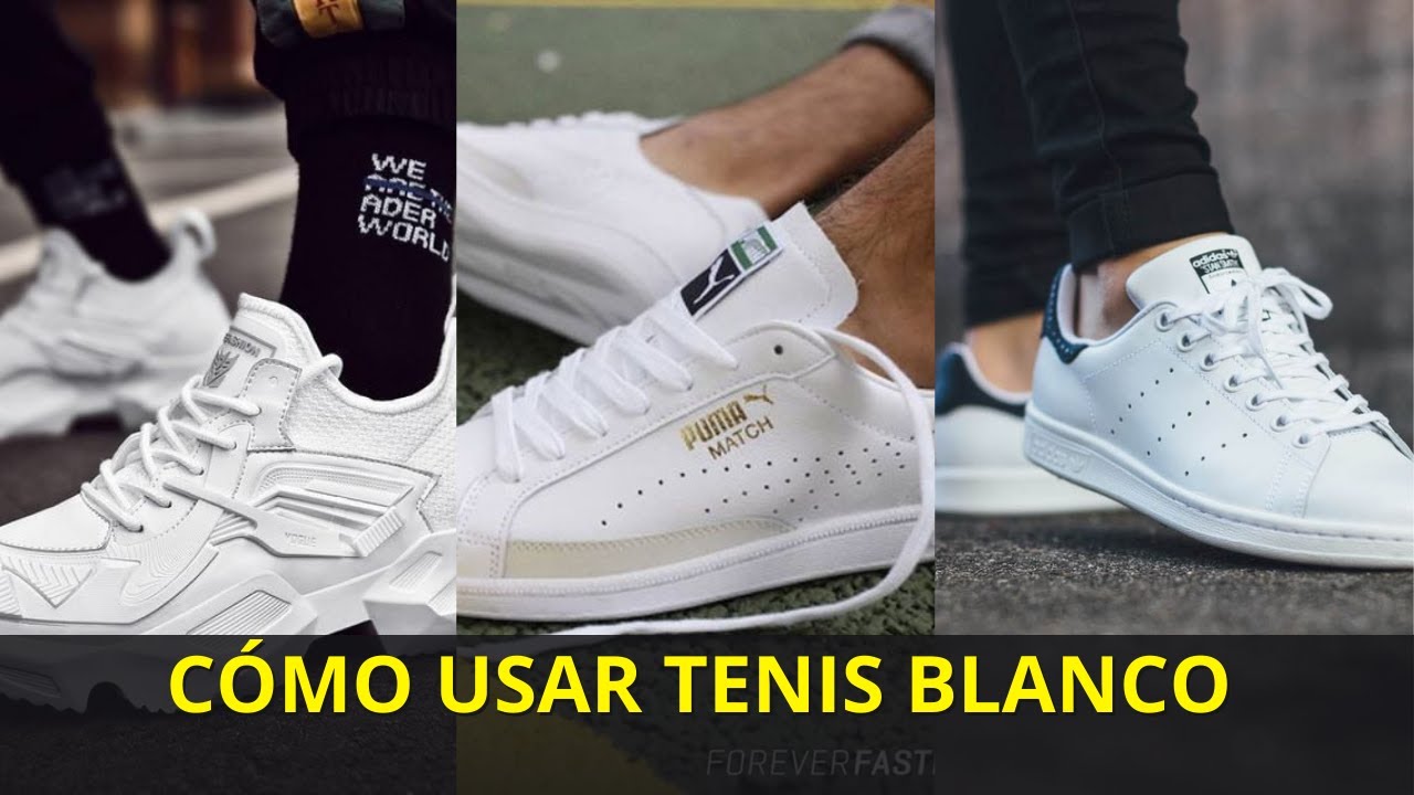 C&oacute;mo combinar tenis blanco/ Moda masculina 2021/2022