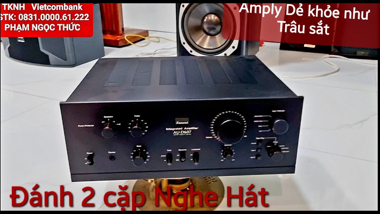 Amply sansui AU D607 195w kh&aacute;c AU 607  180w . Phạm thức Audio 0822192087   0972192087