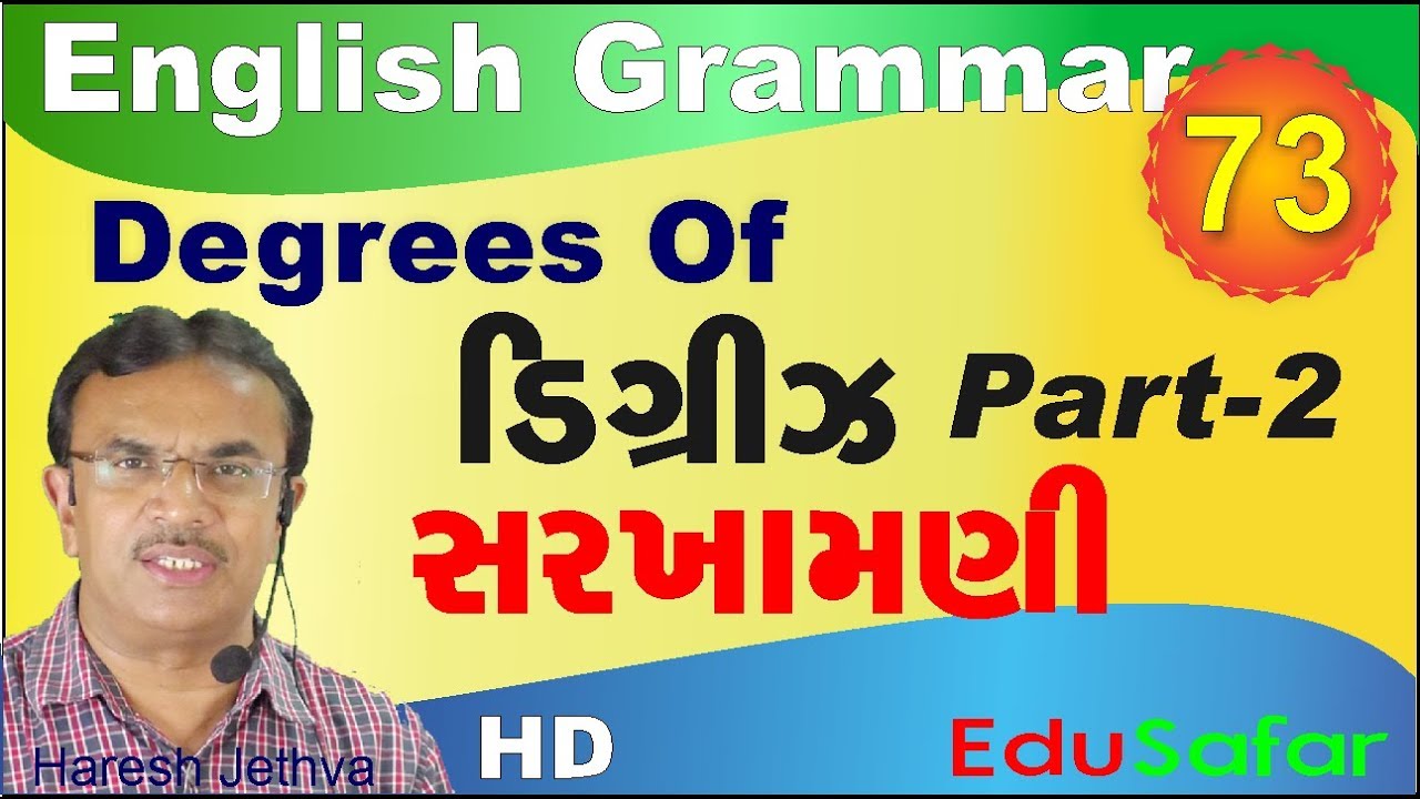 Degrees Of Comparison-2 English Grammar in Gujarati  -73
