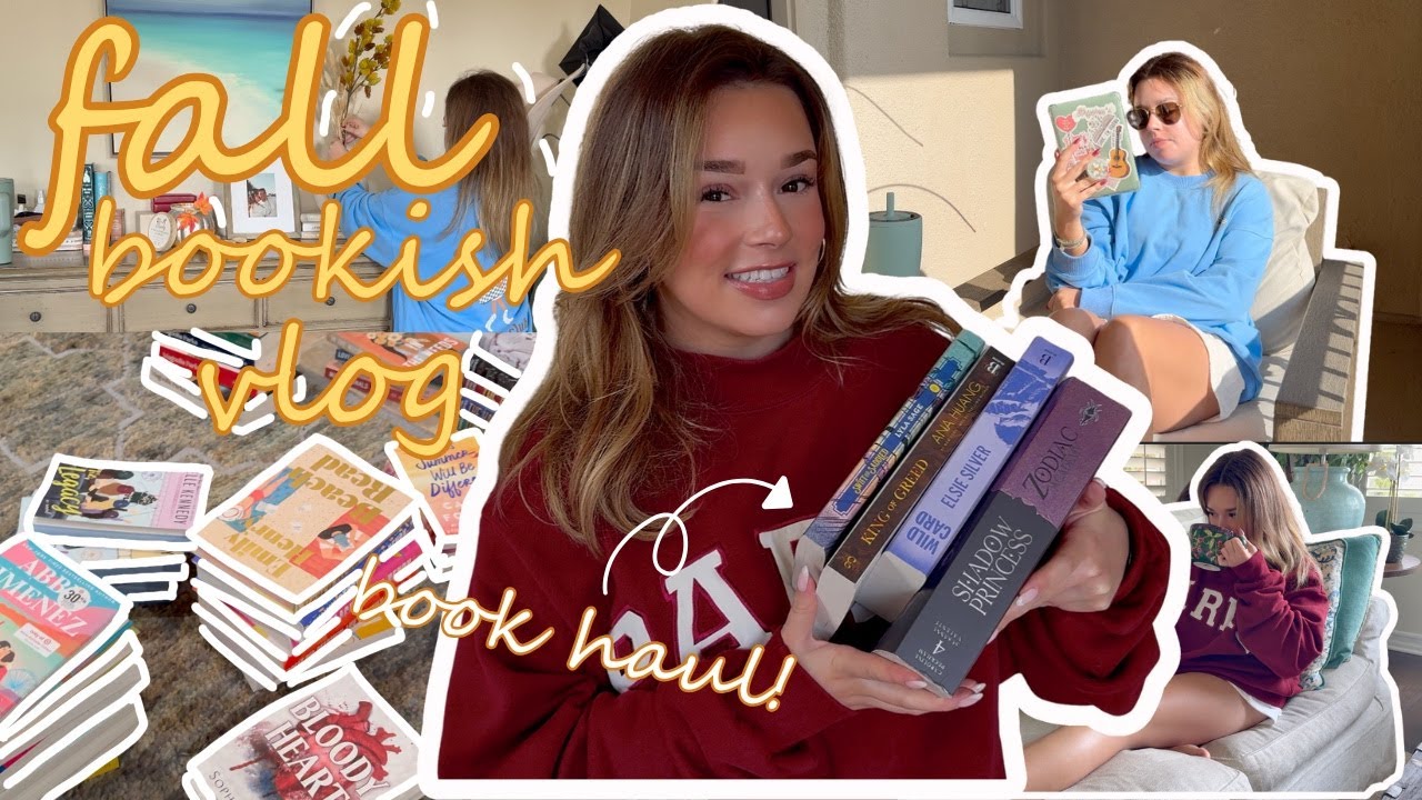 Осенний книжный видеоблог🍁🎃📚*украшение, осенние напитки, + доставка книг*