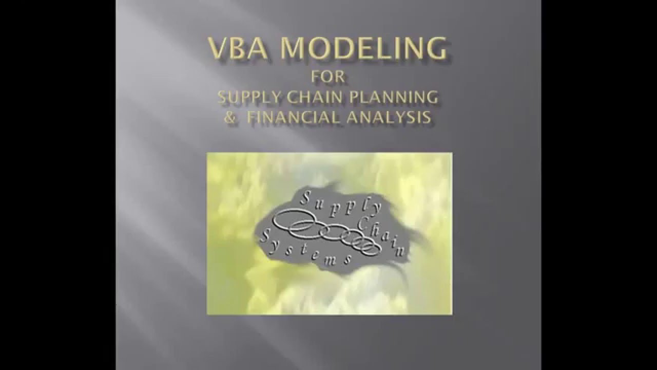 Introduction to VBA for Supply Chain Planning