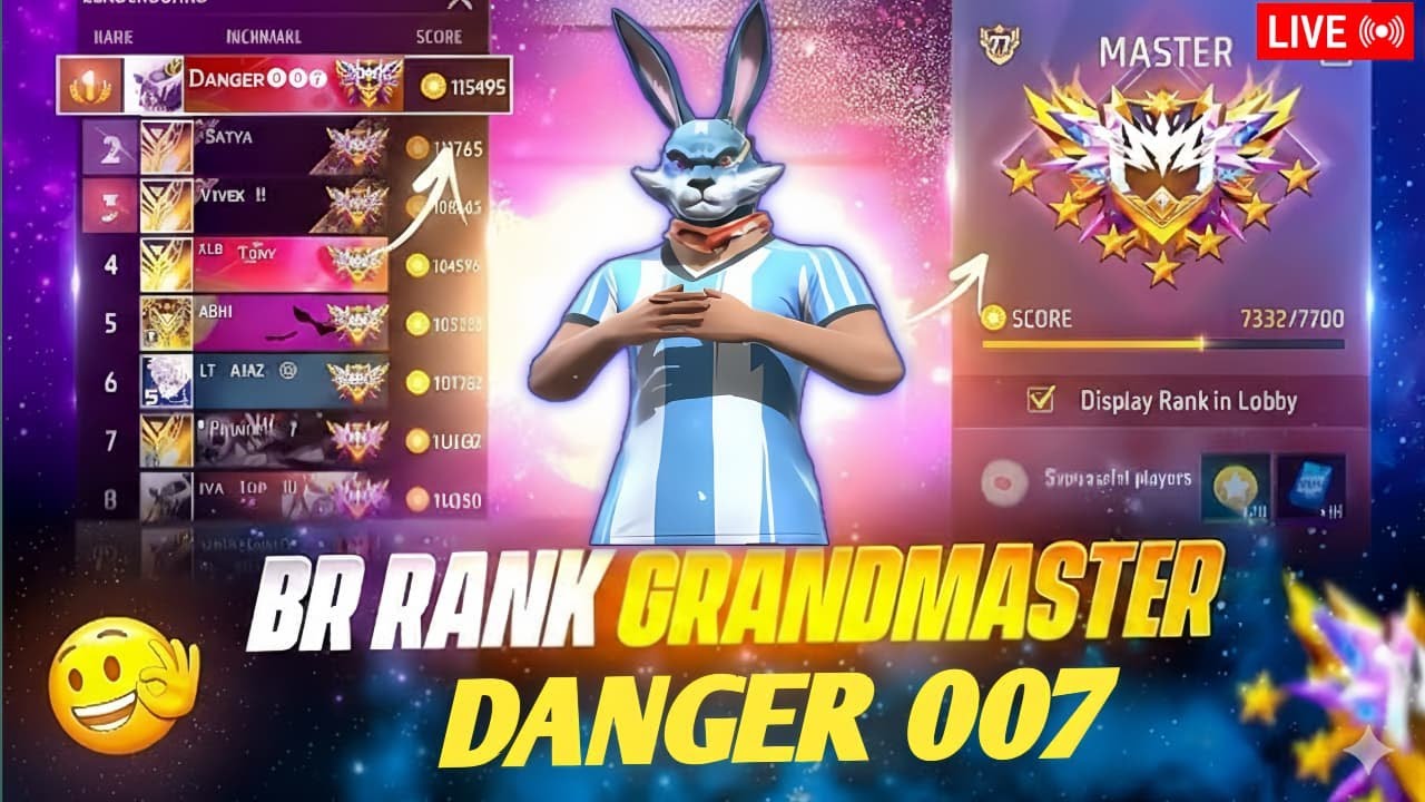 20k TARGET || New Season Grandmaster Top 1 PUSH...SNIPER KING ?? Free Fire LIVE
