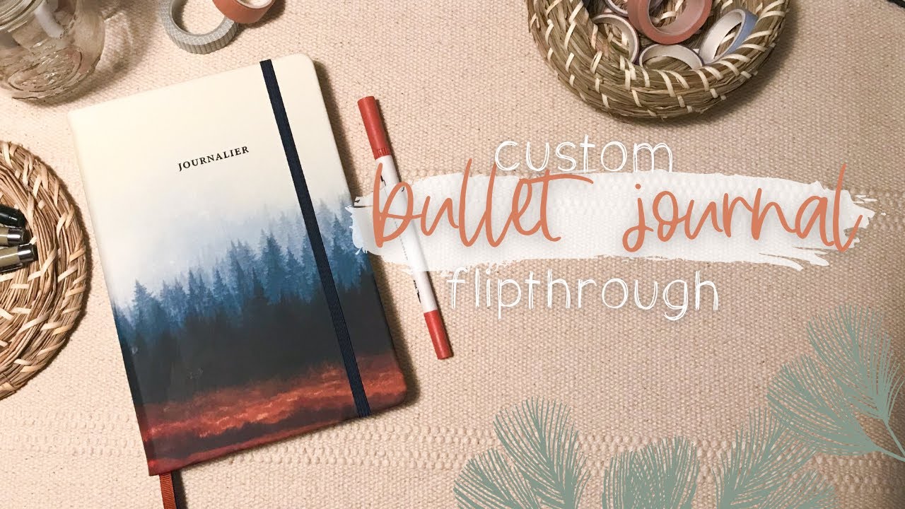 CUSTOM BULLET JOURNAL FLIP THROUGH #15 | Journalier Stationery Review | BUJO Theme Inspiration