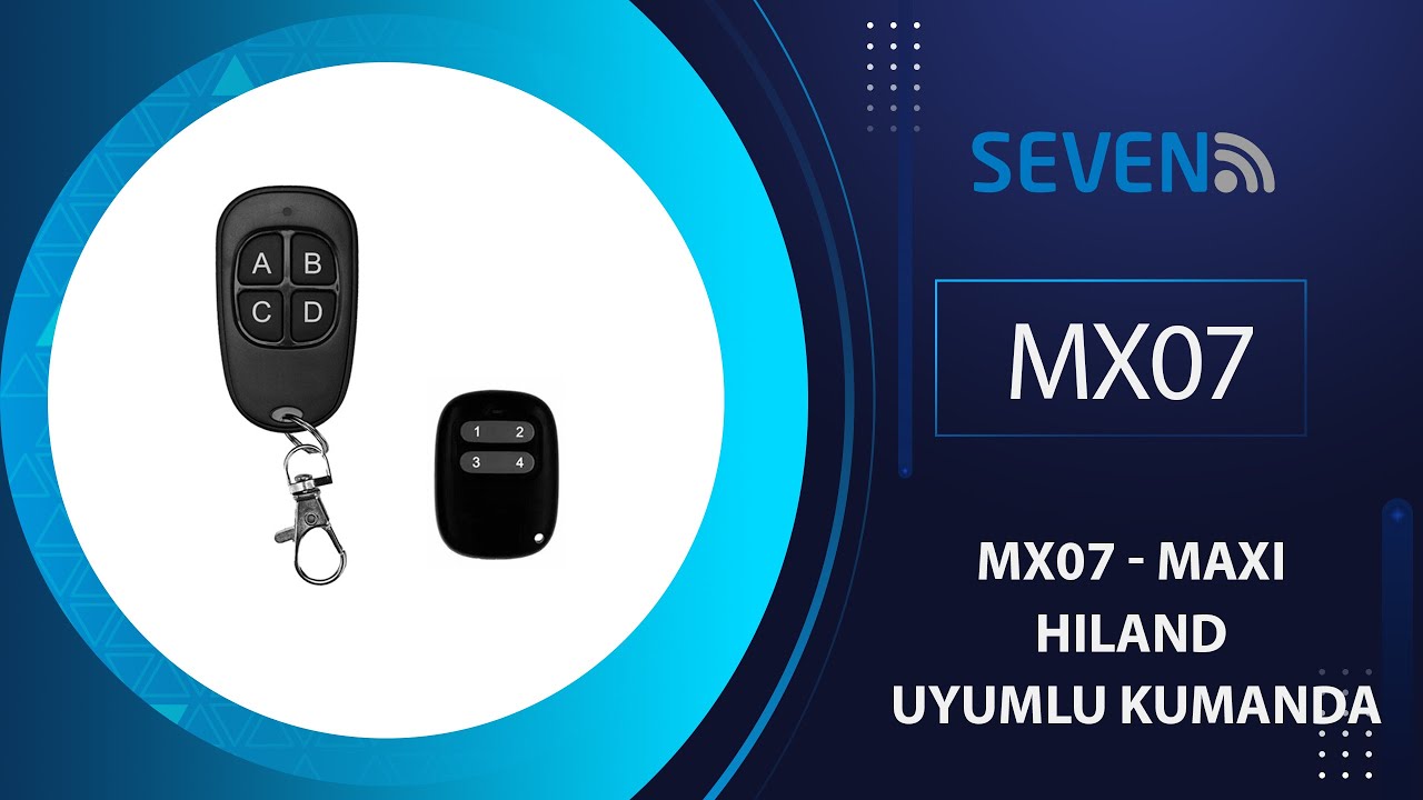 MX07 MAXI ROLLING KUMANDA İLE HILAND KUMANDA KOPYALAMA