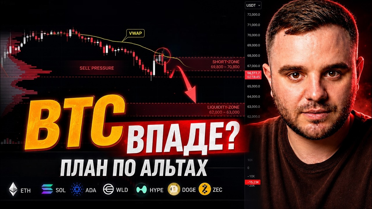 БІТКОЇН готується до ВЕЛИКОГО ПАДІННЯ? План по BTC, ETH, SOL, ADA, WLD, HYPE, ZEC