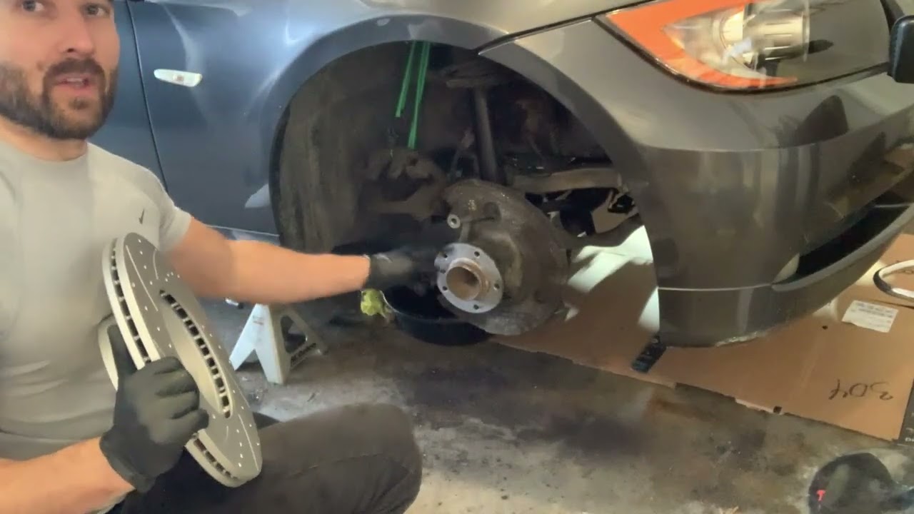 Complete BMW e90 328i Brake Rotors, Pads, and Pad Wear Sensor Replacement