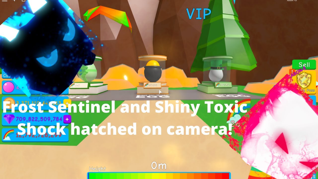 FROST SENTINEL AND SHINY TOXIC SHOCK HATCHED ON CAMERA!! | Bubble Gum Simulator | Roblox