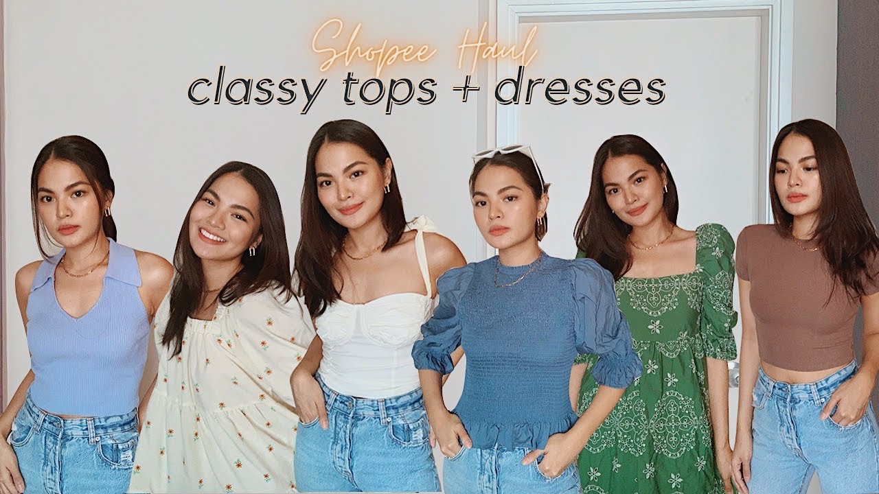 TRY-ON Shopee 11.11 Haul: Classy Tops & Dresses (ZARA Dupe!!!) ♡ • Joselle Alandy