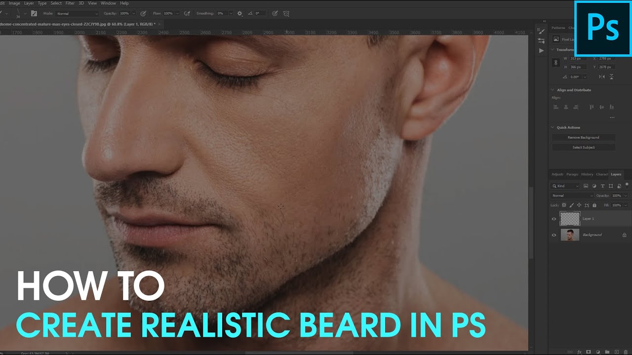 How to Create Realistic Beard in Photoshop