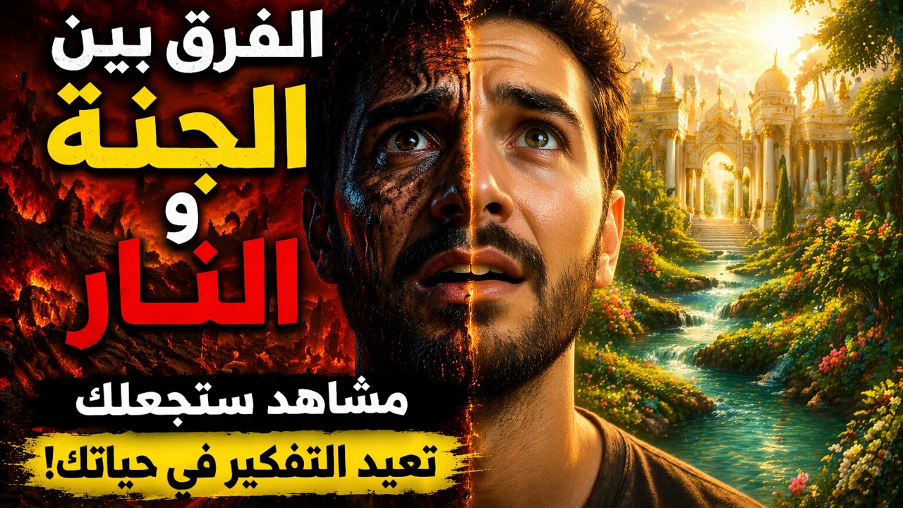 الفرق بين الجنة والنار… مشاهد ستجعلك تعيد التفكير في حياتك!