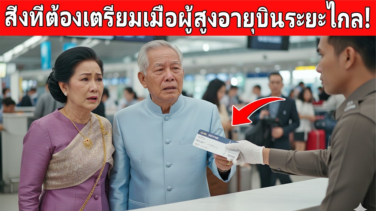 🚨 เตือนลูกหลาน! 6 กฎเหล็กพาผู้สูงอายุขึ้นเครื่องบิน ก่อนตั๋วเรือนหมื่นจะกลายเป็นเศษกระดาษ