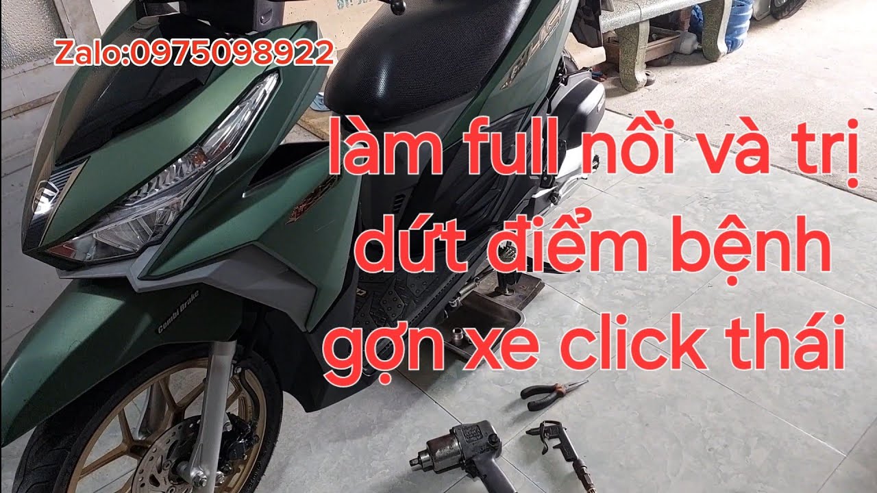 Làm full nồi và trị dứt điểm bệnh gợn cho xe CLICK THÁI 125 rất hiệu quả.