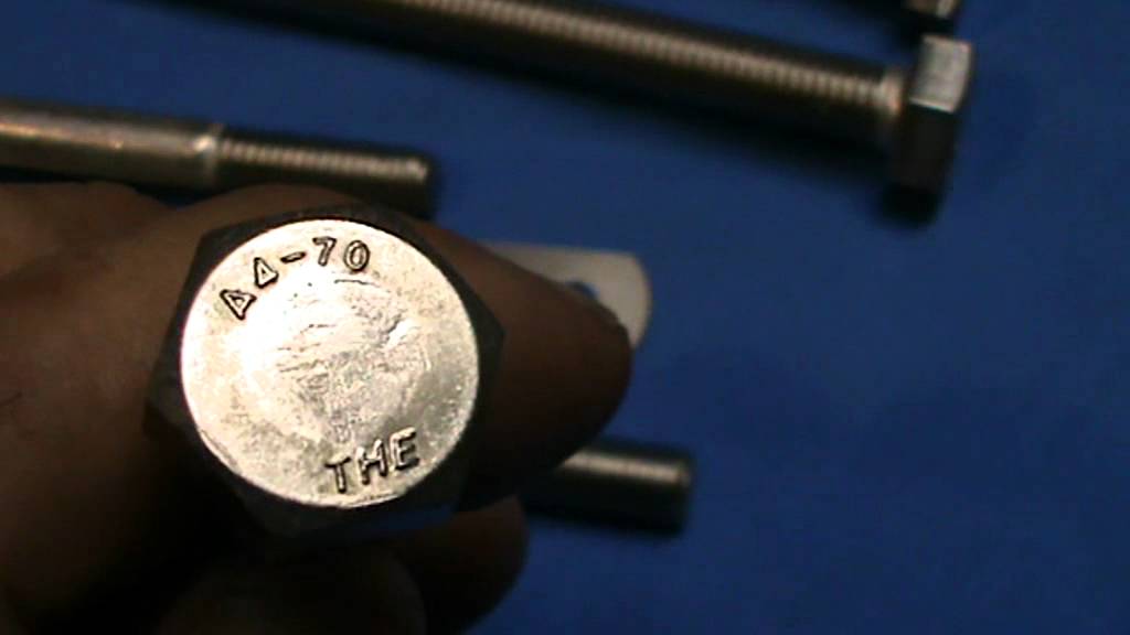 Identify hex head bolts and set screws by grade of stainless steel 001.MPG