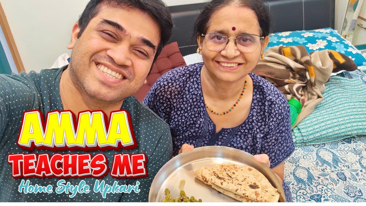 Amma Teaching Me How To Make Beans Upkari | Konkani Vlogs | Ganesh Kini
