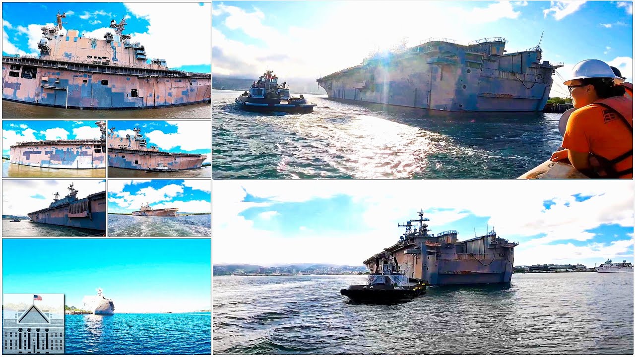 USS Tarawa (LHA-1) Gets Towed Back! Huge Naval Ship Salvage Operation!