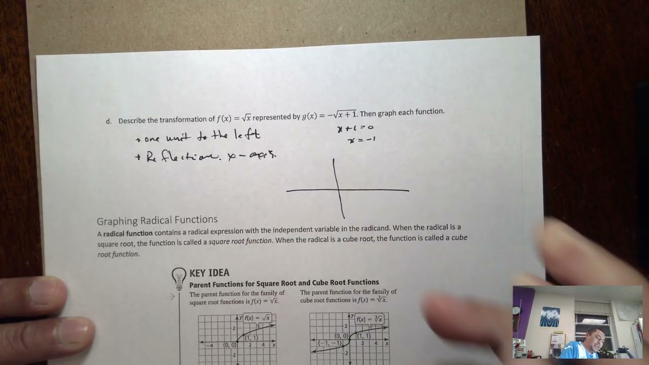 Section 5-3 Graphing Radical Functions