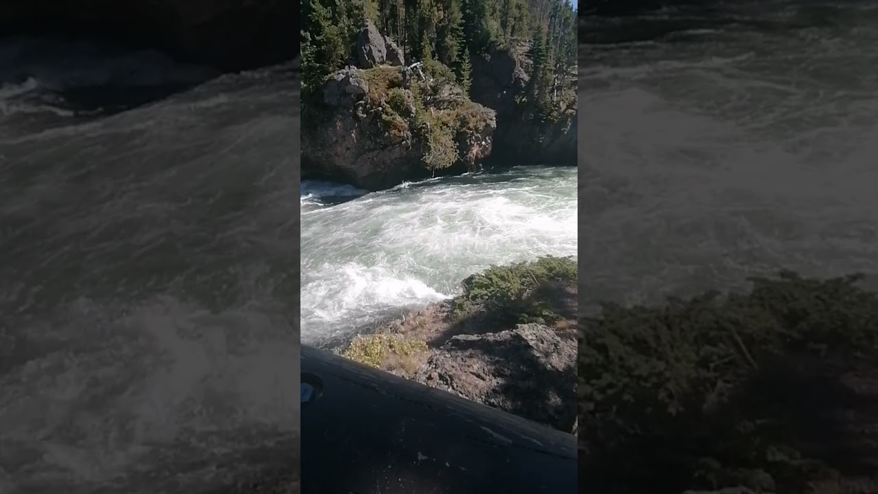 Pretty fast flowing river and waterfall!!