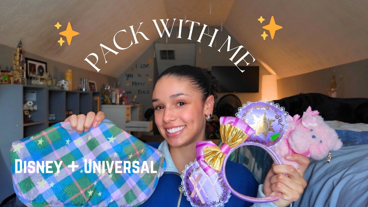 PACK WITH ME FOR DISNEY WORLD & UNIVERSAL STUDIOS✨ Disney park outfits & theme park essentials