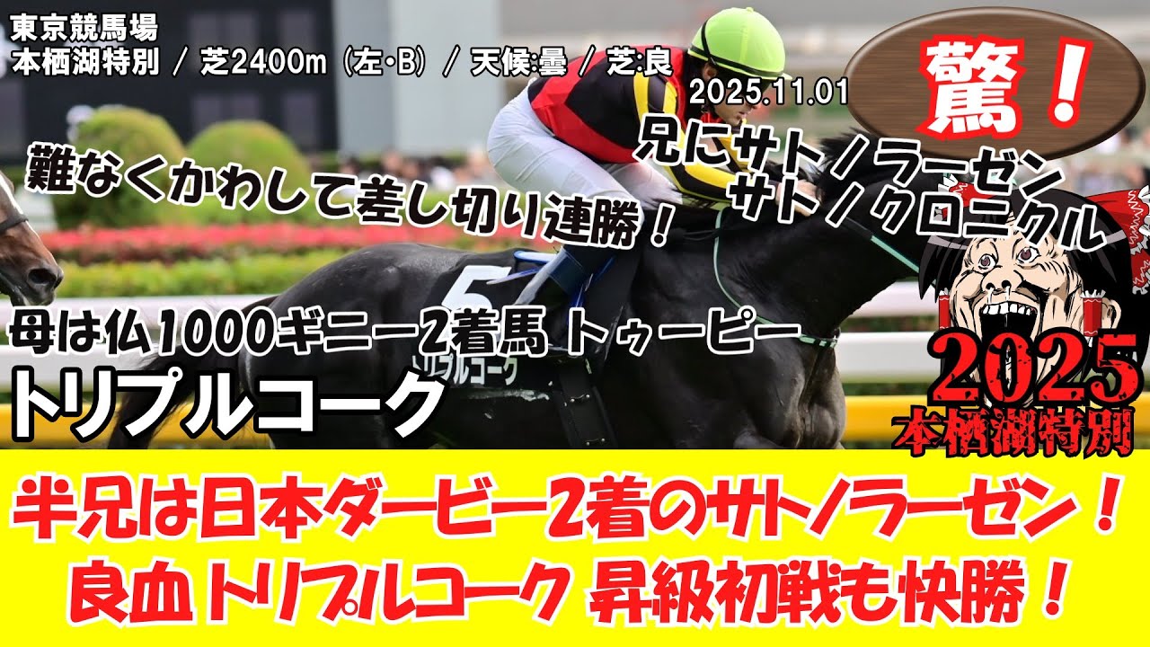 【競馬】 驚き！ 本栖湖特別 (2025.11.01・東京9R) 2025 / トリプルコーク