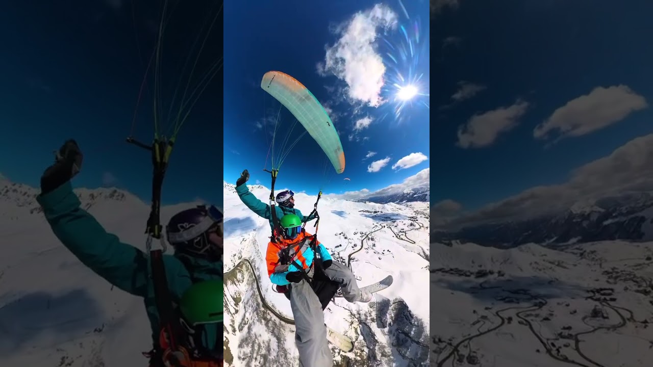 Tandem Paragliding Gudauri 10.03.26. Oleksii Boiarchuk fly with tourist above the canyon “Aragvi” 