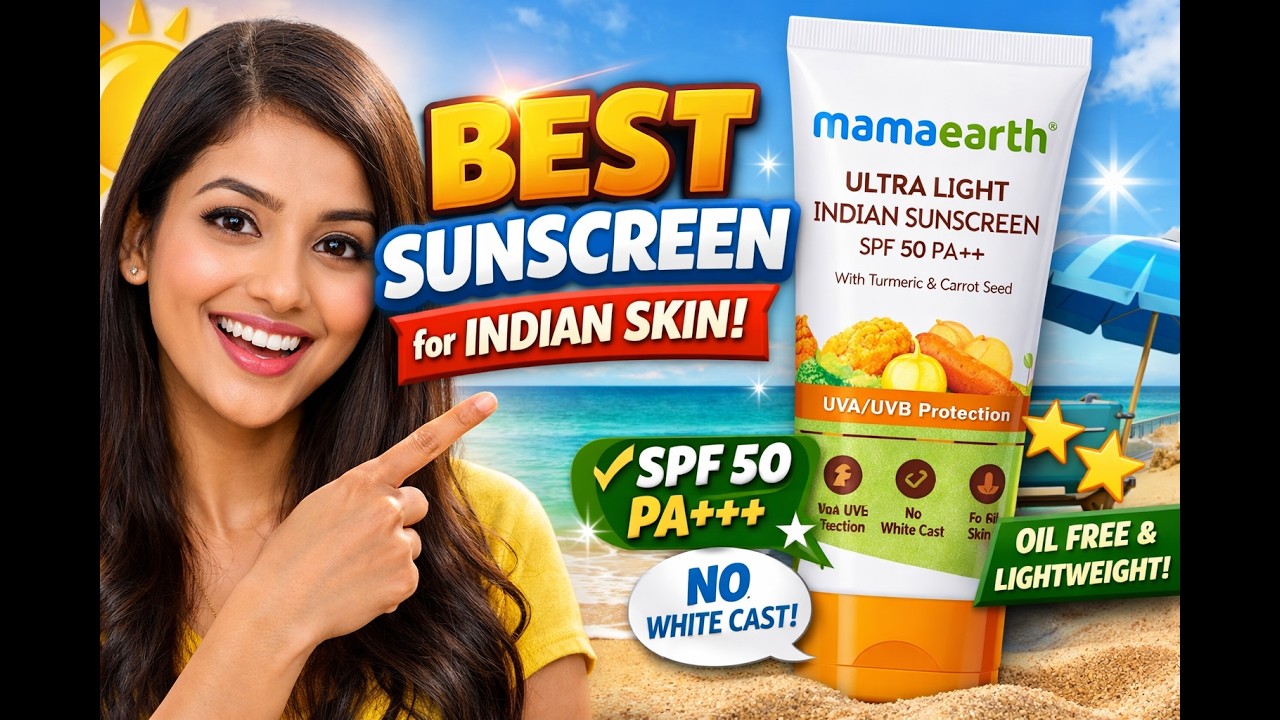 &ldquo;Perfect Sunscreen for Oily Skin 😍 No White Cast | SPF 50 Protection&rdquo;#bestsunscreen #spf50 #mamaeart