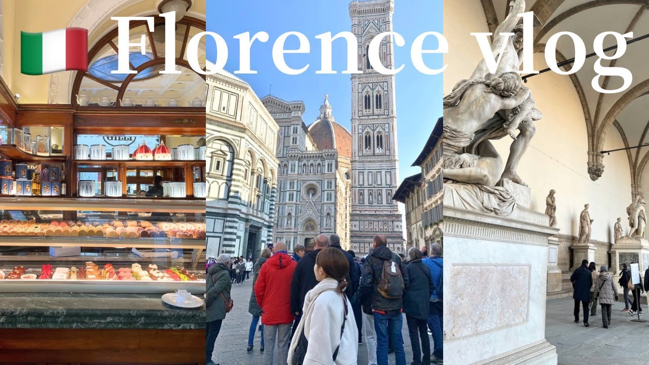 【イタリア旅行#3】１日でフィレンツェ観光🇮🇹絶景のために体張って年越したvlog🍝