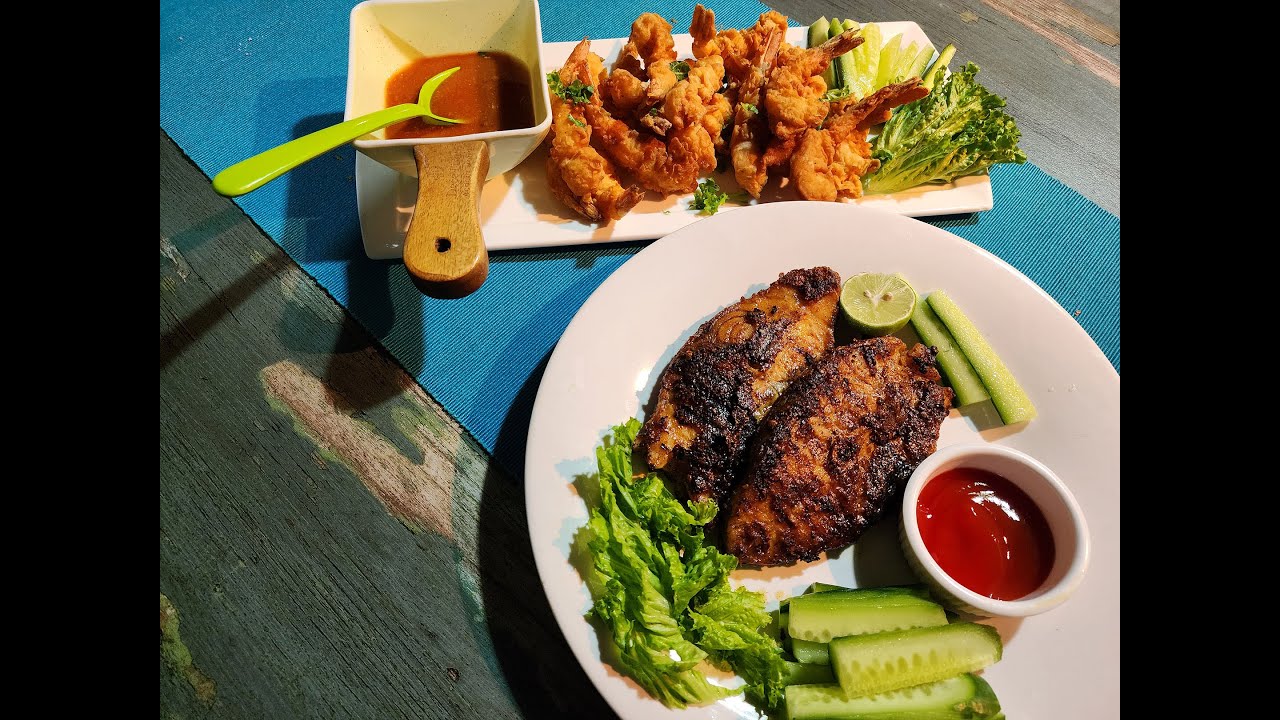 Prawn Tempura and Grilled Fish!!