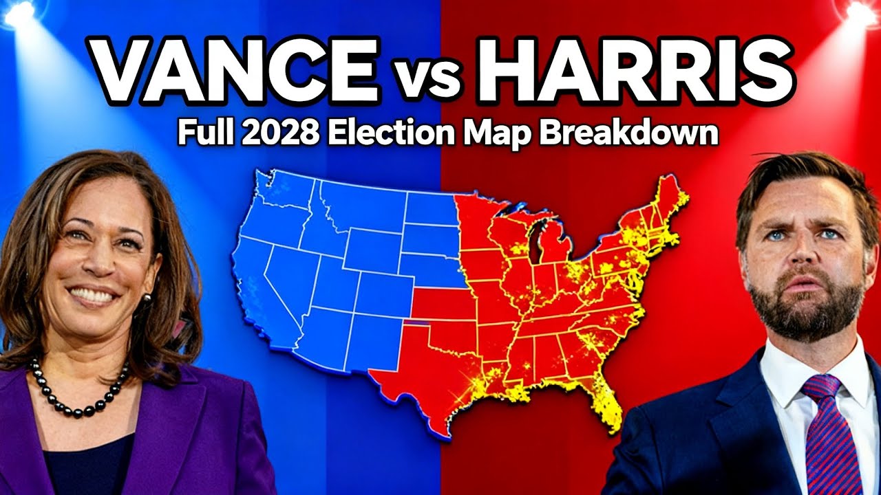 JD Vance vs Harris: Full 2028 Election Map Breakdown