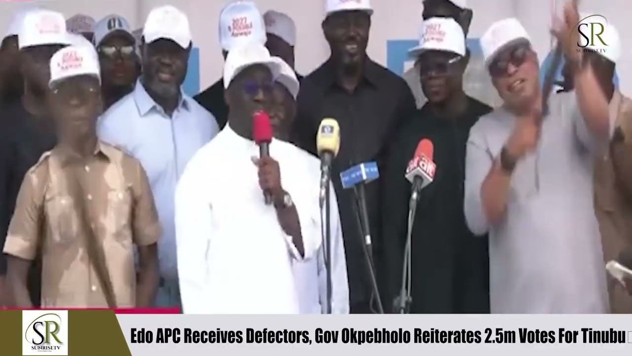 Edo APC Receives Defectors, Gov Okpebholo Reiterates 2.5m Votes For Tinubu