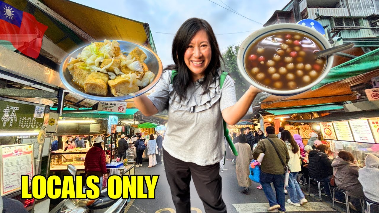 Locals Only Night Market In Taipei, Taiwan...