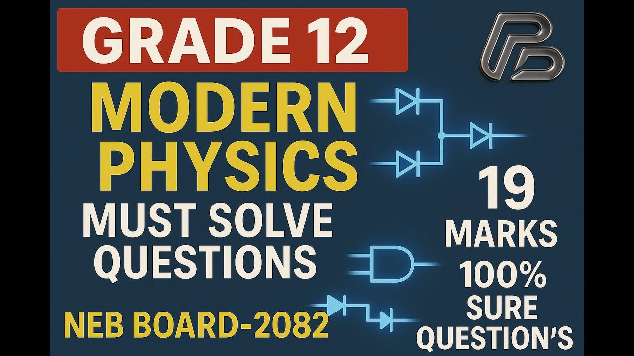 Grade 12: |Physics| Modern Physics Must solve Questions with Summery| For NEB Board Exam-2082|