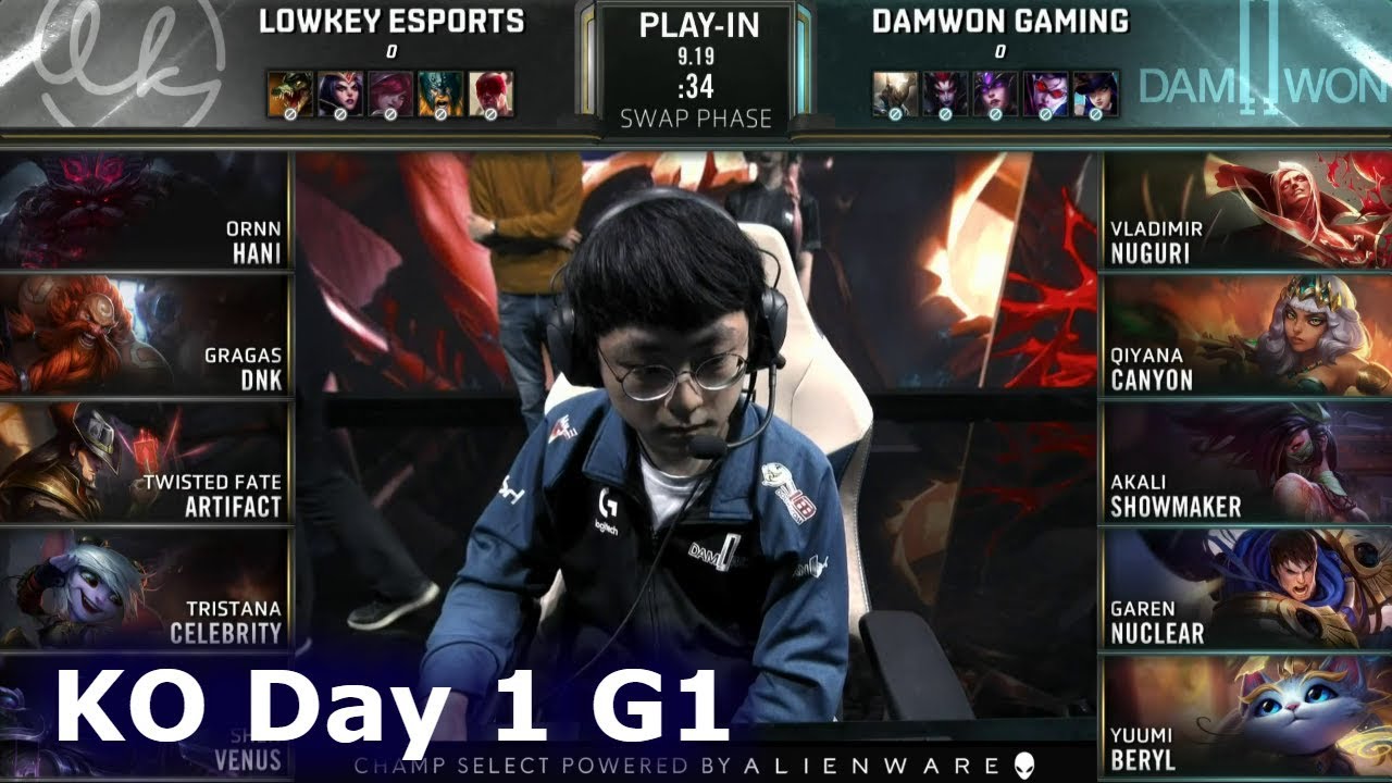 LK vs DWG - Game 1 | Knockouts Play-Ins S9 LoL Worlds 2019 | Lowkey Esports vs DAMWON Gaming G1