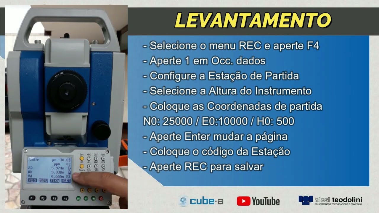 Estação Total R1 Stonex - Como Fazer Levantamento
