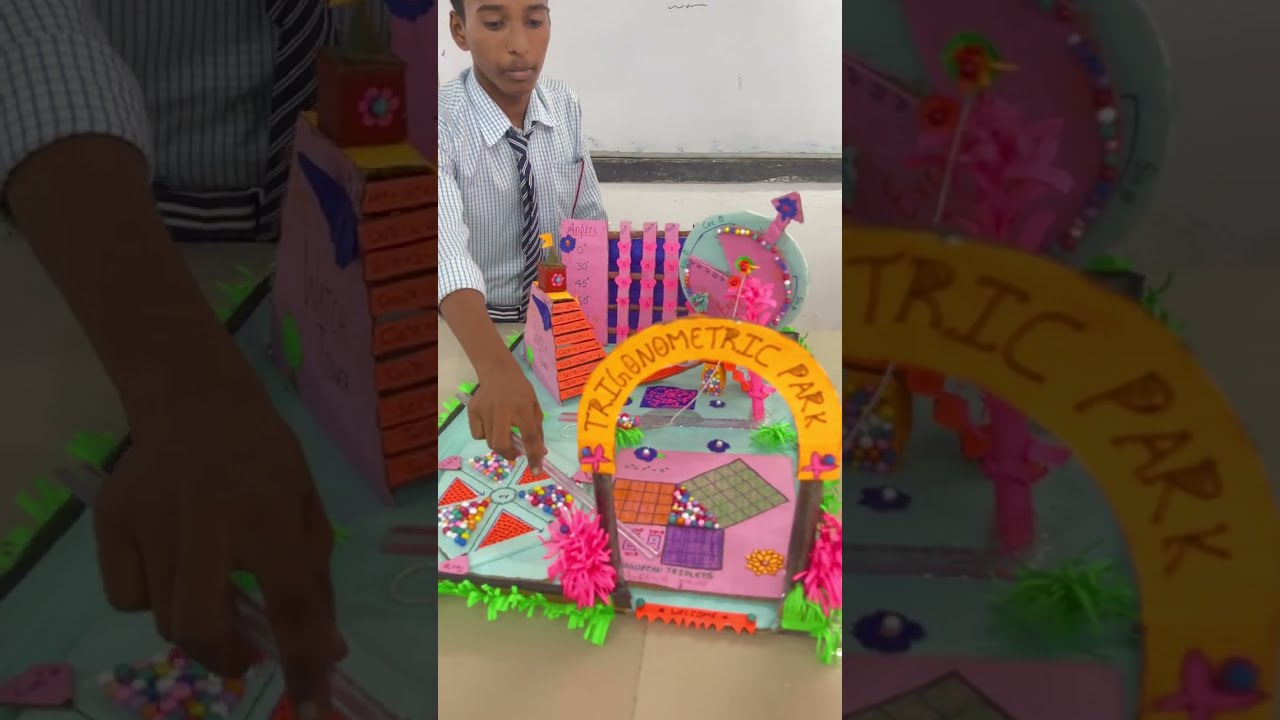 Тригонометрический парк | Тригонометрия, класс 10 | Модель #maths #mathsproject #trigonometrypark...