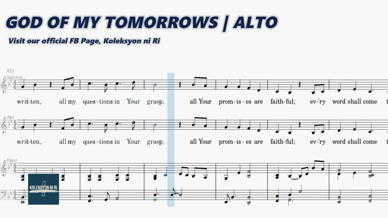 God of My Tomorrows | Alto | Vocal Guide by Sis. Janine Francia 