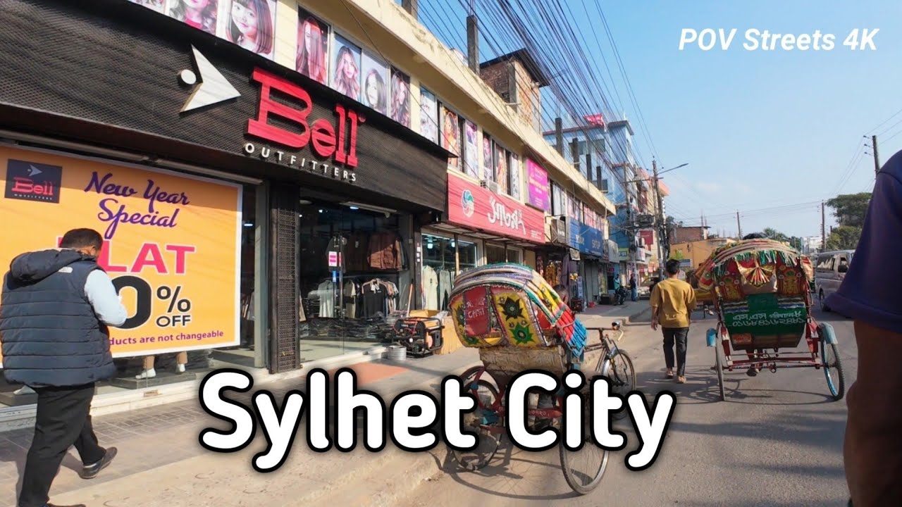 [4K] Sylhet City Bangladesh | City Travel vlog | Rickshaw Driving video 