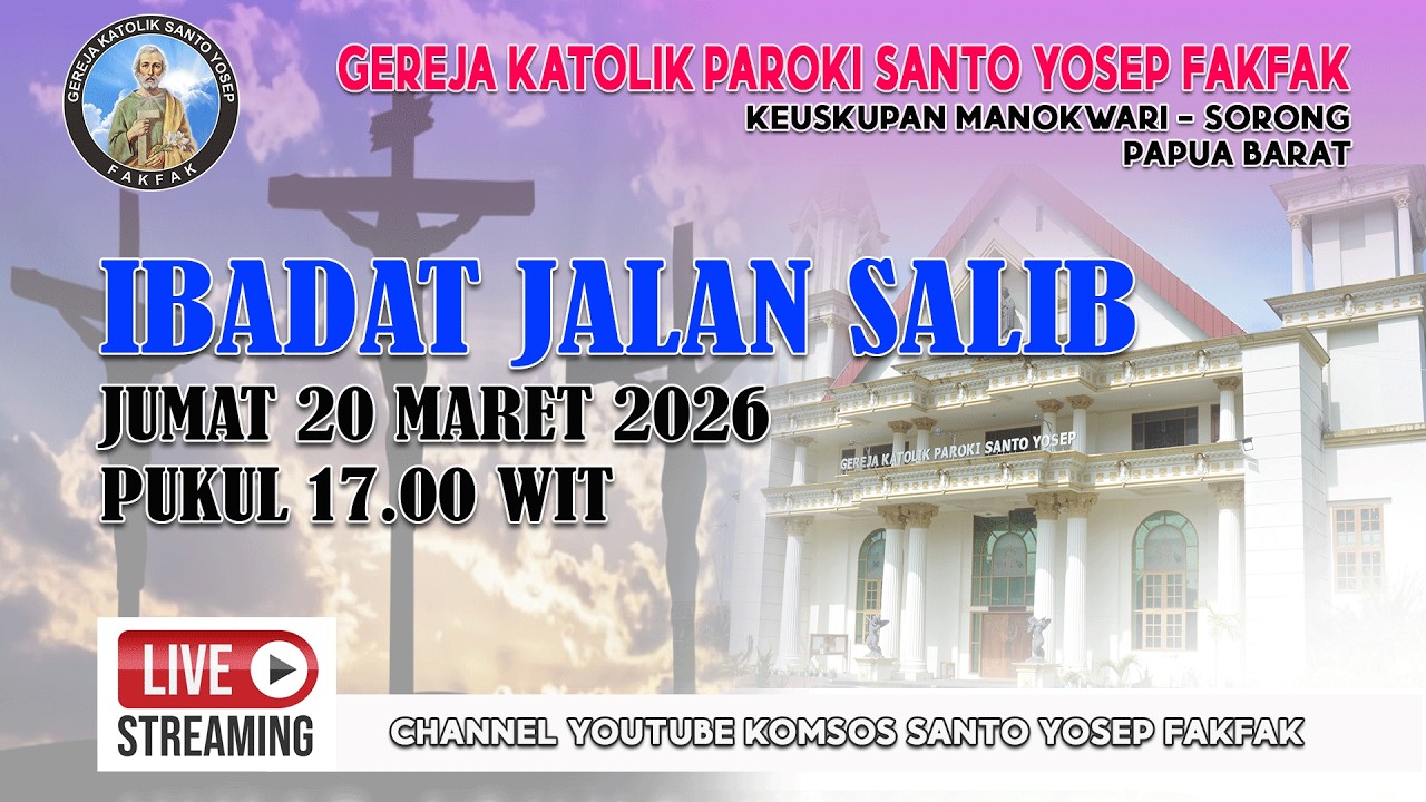 IBADAT JALAN SALIB - MISA HARIAN || JUMAT 20 MARET 2026 || PKL 17.00 WIT GEREJA KATOLIK SANTO YOSEP