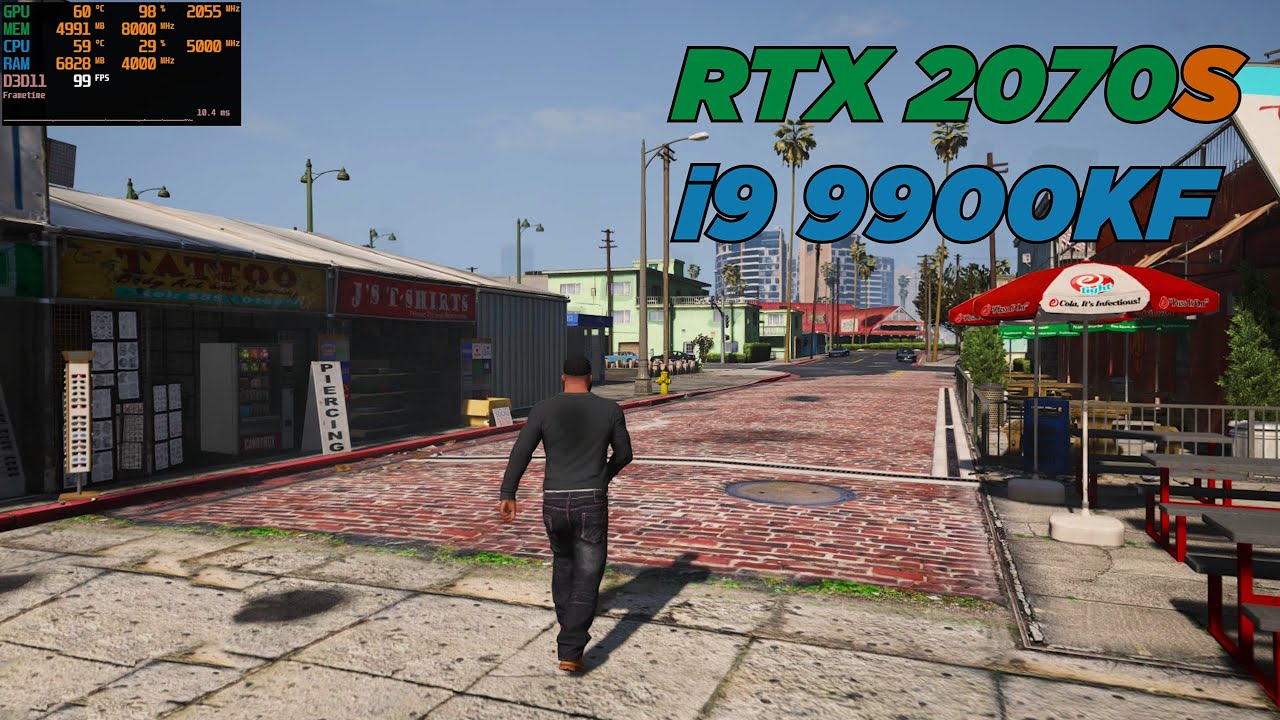 Grand Theft Auto V Redux - i9 9900KF/RTX 2070 Super (1080p)