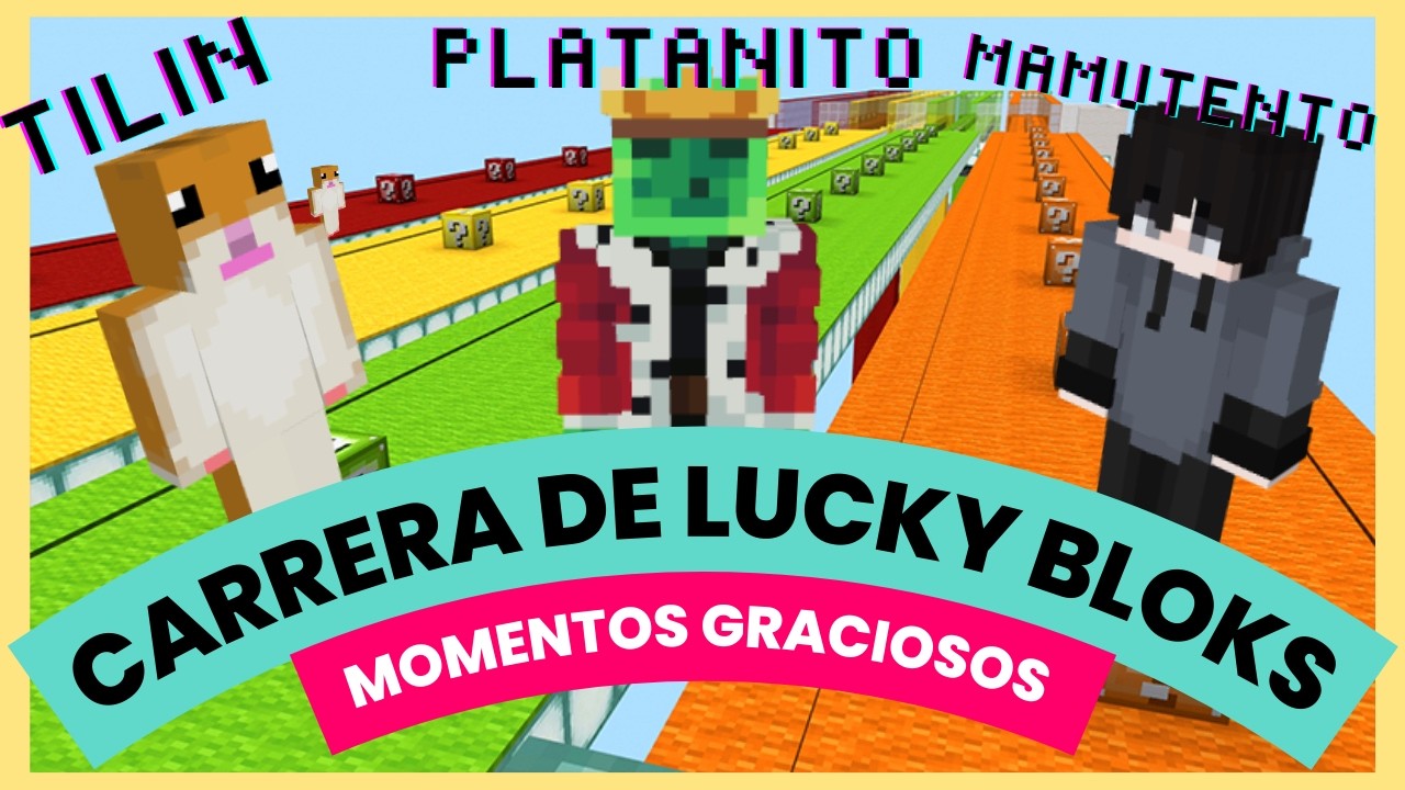 Carrera de lucky blocks en minecraft/ GG Luna